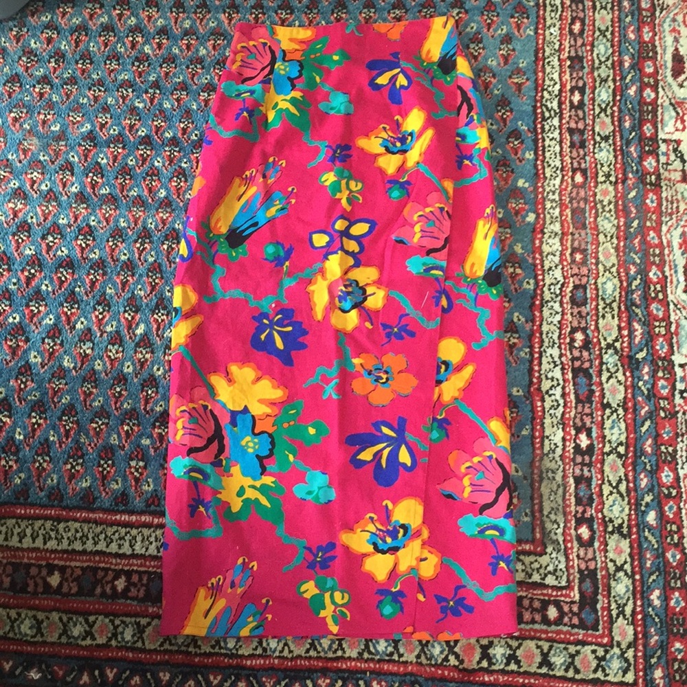 Really AWESOME linen/cotton skirt - vintage